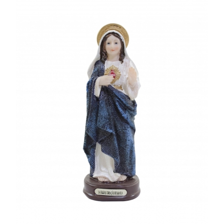 Sagrado CoraÃ§Ã£o De Maria 14cm - Enfeite Resina ampliada