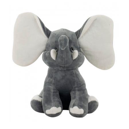 Elefante de pelÃºcia Cinza Orelhas Grandes - 34 cm ampliada