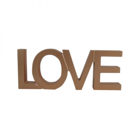 Enfeite de Madeira Wooden Love Bege Urban ampliada