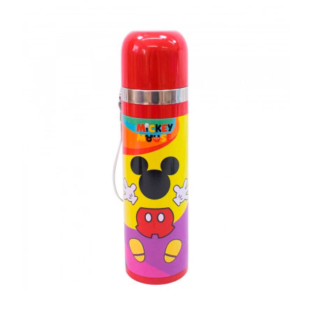 Garrafa Tï¿½rmica com Tampa 500ml 90 anos Mickey Disney ampliada