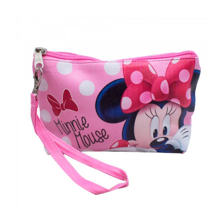 Necessaire Rosa com Bolinhas Minnie Disney ampliada