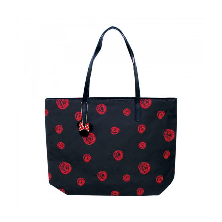 Bolsa Preta Detalhes Vermelhas Minnie - Disney ampliada