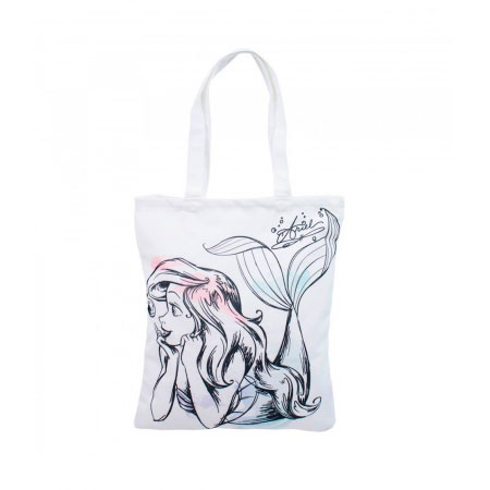 Bolsa Branco Ariel Pequena Sereia Disney ampliada