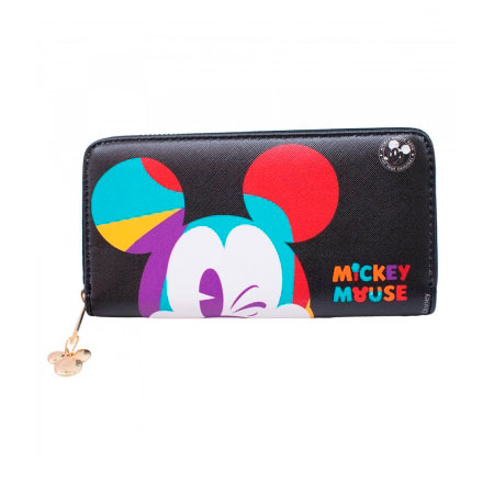 Carteira preta Edição 90 anos Mickey Disney ampliada
