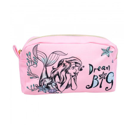 Necessaire Rosa Ariel Pequena Sereia Disney ampliada