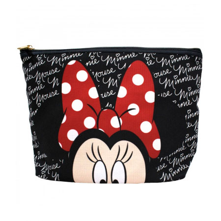 Necessaire Assinatura Preta Minnie Disney ampliada