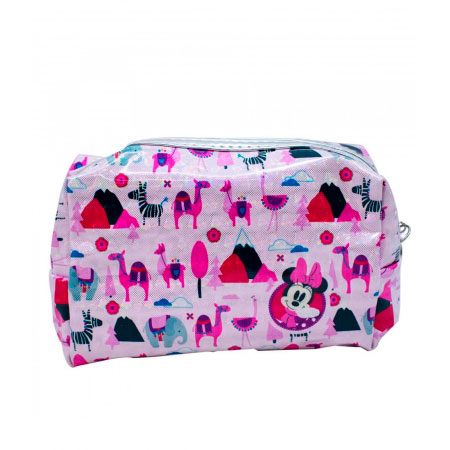 Necessaire  Rosa Minnie e Lhama  Disney ampliada