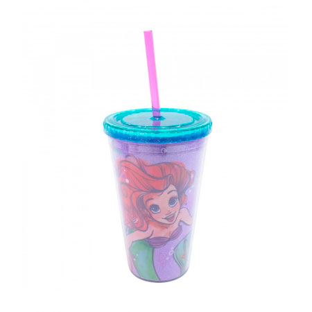 Copo Princesa Ariel Roxo Disney ampliada