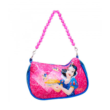 Bolsa Infantil Rosa Alça de Miçangas  Branca de Neve Disney ampliada