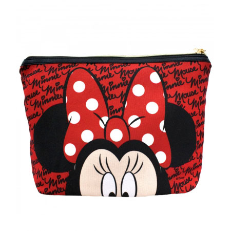 Necessaire Assinatura Vermelha Minnie Disney ampliada