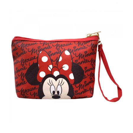 Necessaire Com Alça Vermelha Minnie Disney ampliada