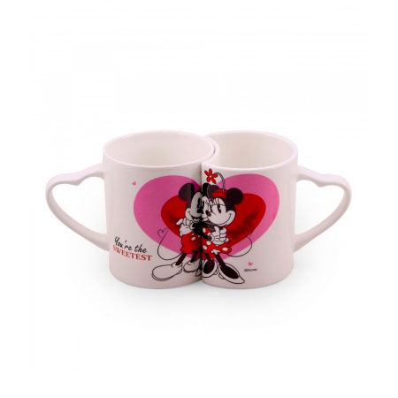 Jogo De Canecas De Porcelana Amor Mickey & Minnie  ampliada