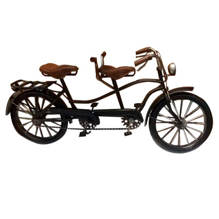 Miniatura Bicicleta Com 2 assentos Preta ampliada