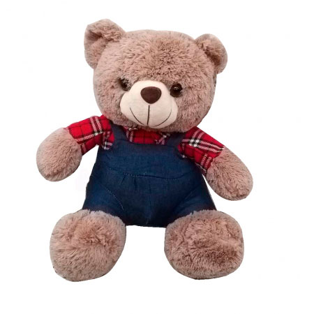 Urso Marrom Com Roupa Jeans ampliada