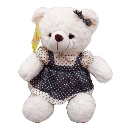 Urso  Branco com roupa ampliada