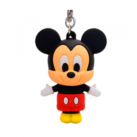 Chaveiro formato Mickey de borracha 3D ampliada