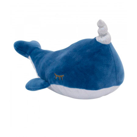 Baleia Narval Azul Chifre ampliada