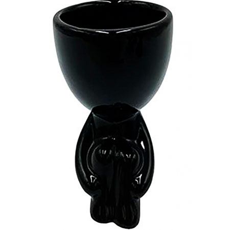 Vaso Cachep�s Boneco sentado Abs preto ampliada