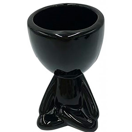 Vaso Cachepï¿½s  Boneco Posiï¿½ï¿½o Yoga Abs Preto ampliada