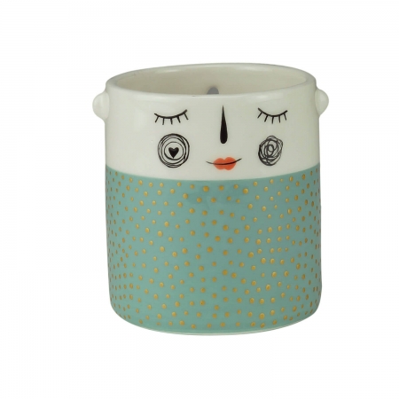 Cachepot Cerï¿½mica Puppet In Love Branco Urban ampliada