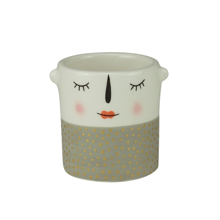 Cachepot Cerï¿½mica Puppet Shy Girl ampliada