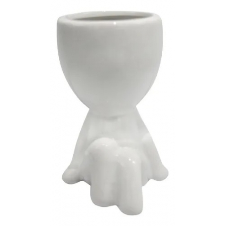 Vaso Cachepï¿½s  Boneco Posiï¿½ï¿½o Sentado Abs Branco ampliada