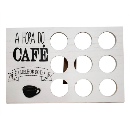 Suporte Porta Capsula De Cafï¿½ Dolce Gusto Branco Com Frase Interponte ampliada