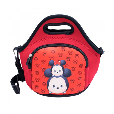 Bolsa Tï¿½rmica Vermelha Mickey e Minnie com Alï¿½a TsumTsum ampliada