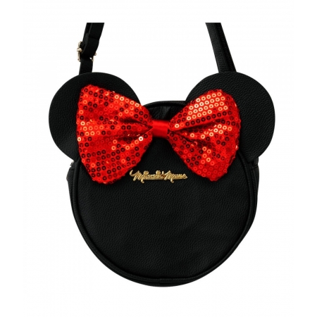 Bolsa Tiracolo Circular Rosto Cores Minnie 22x6x22cm - Disney ampliada