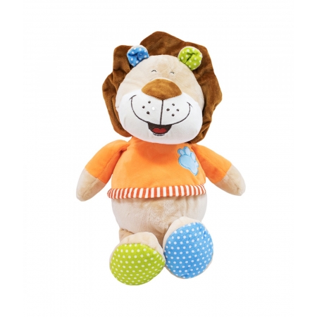 Leï¿½o Roupa Laranja 29cm - Pelï¿½cia ampliada