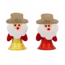 Jg Papai Noel Sino Vermelho Amarelo 11cm - Enfeite Natalino