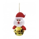 Boneco Papai Noel Com Sino Amarelo 13cm - Enfeite Natalino