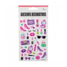 Adesivo Decorativo Itens Beleza 19x10cm