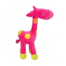 Girafa Rosa Com Pintas Coloridas 34cm - PelÃºcia