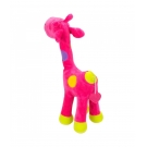 Girafa Rosa Com Pintas Coloridas 34cm - PelÃºcia