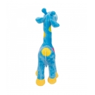 Girafa Azul Com Pintas Coloridas 34cm - PelÃºcia