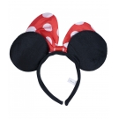 Tiara Com Orelhas Minnie E LaÃ§o Vermelho Com Pontos Brancos - Disney