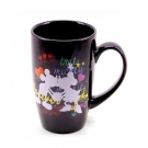 Caneca Porcelana Preta Mickey & Minnie 400ml - Disney