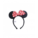 Tiara Com Orelhas Minnie E LaÃ§inho Vermelho Com Pontos Brancos - Disney