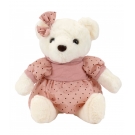 Urso Vestido Rosa Bolinhas 30cm - PelÃºcia