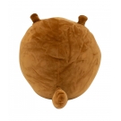 Almofada Semi Bola Formato Lontra Marrom PelÃºcia 30x30cm