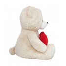 Urso Branco CoraÃ§Ã£o Te Amo 70cm - PelÃºcia