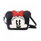 Bolsa Preta Rosto Minnie 18x18cm - Disney