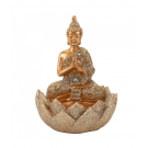 Buda Dourado Porta Vela 10cm