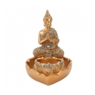 Buda Dourado Porta Vela 10cm