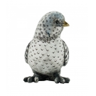 PÃ¡ssaro Branco Asas Douradas 12cm - Resina Animais