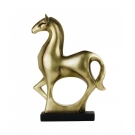 Cavalo Dourado 30cm - Resina Animais