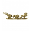 LeÃ£o Dourado Movimento 45cm - Resina Animais