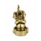Elefante Dourado CastiÃ§al 15cm - Resina Animais