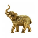 Elefante Dourado 17cm - Resina Animais